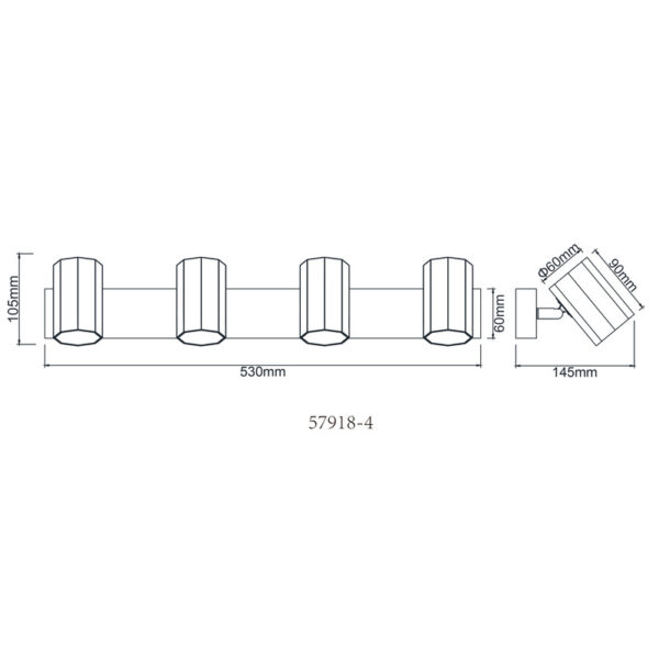 JAMES 57918-4B SPOT LAMPA GLOBO LIGHTING - Image 8