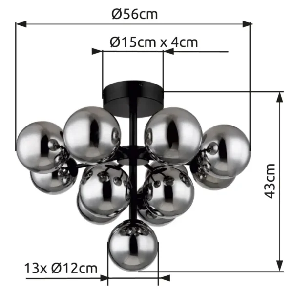 GRAPPY 56143-13D PLAFONSKI LUSTER GLOBO LIGHTING - Image 5