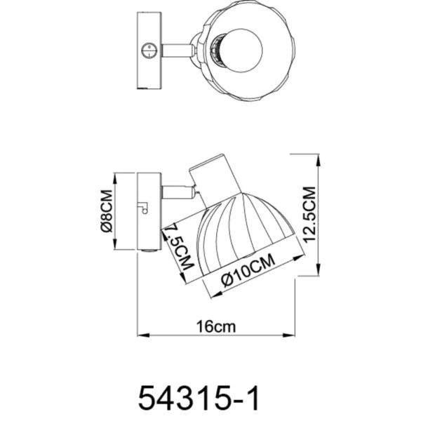 ZACHERY 54315-1 SPOT LAMPA GLOBO LIGHTING - Image 7