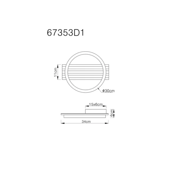 TISHA LED PLAFONSKA LAMPA  67353D1 GLOBO LIGHTING - Image 6