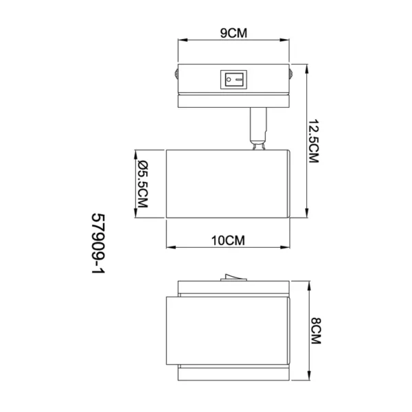 -SPOT LAMPA KAYDEN 57909-1 GLOBO LIGHTING - Image 5