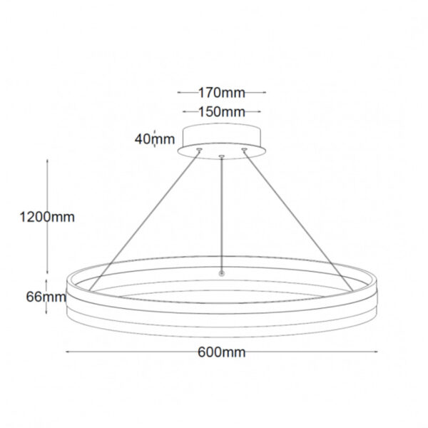 SOLEA 13 LUSTER 48W 3000/4000/6000K CRNA HOME LIGHT - Image 2