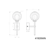 ANDER 41928WN ZIDNA LAMPA GLOBO LIGHTING - Slika 7