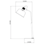 LUNA 219 STONA LAMPA 1*E27 CRNA/BAKAR LUME - Slika 2