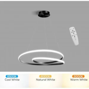 Moderan crni LED luster visilica 60W dimabilan
