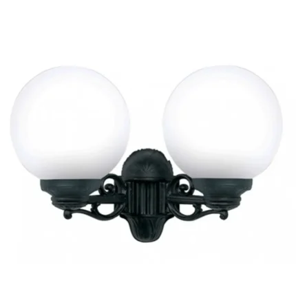 PORPORA/G250 CRNA ZIDNA LAMPA NA GORE/DOLE IP55 2xE27 FUMAGALLI