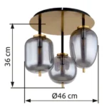BLACKY I 15345-3DMM PLAFONSKA LAMPA GLOBO LIGHTING - Slika 5