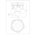 BLACKY PLAFONJERA 15345-6D GLOBO LIGHTING - Slika 6