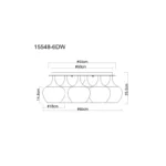 PLAFONSKA LAMPA MAXY 15548-6DW GLOBO LIGHTING - Slika 5