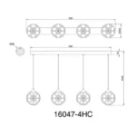 VIRINA 16047-4HC VISILICA GLOBO LIGHTING - Slika 5