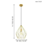 CARLTON VISILICA 49933 EGLO - Slika 4