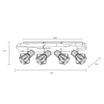 PRISKA 54017W-4 SPOT LAMPA GLOBO LIGHTING - Slika 9