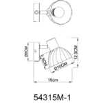 ZACHERY 54315M-1 SPOT LAMPA GLOBO LIGHTING - Slika 8