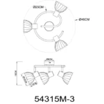 ZACHERY 54315M-3 SPOT LAMPA GLOBO LIGHTING - Slika 6
