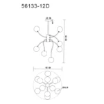RIHA 56133-12D PLAFONSKA LAMPA GLOBO LIGHTING - Slika 4