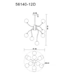 RIHA 56140-12D PLAFONSKA LAMPA GLOBO LIGHTING - Slika 4