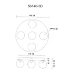 RIHA 56140-5D PLAFONSKA LAMPA GLOBO LIGHTING - Slika 4