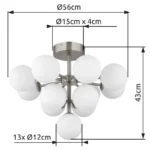 GRAPPY 56143-13ND PLAFONSKI LUSTER GLOBO LIGHTING - Slika 7