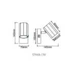JAMES 57918-1W SPOT LAMPA GLOBO LIGHTING - Slika 5