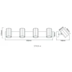 JAMES 57919-4 SPOT LAMPA GLOBO LIGHTING - Slika 2