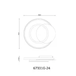 LED PLAFONSKA LAMPA JULIO 67331G-24 GLOBO LIGHTING - Slika 5
