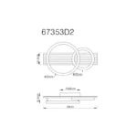 TISHA LED PLAFONSKA LAMPA 67353D2 GLOBO LIGHTING - Slika 6