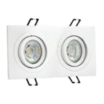 M206018 UGRADNA DUPLA SVETILJKA BELA PRAVOUGAONA MITEA LIGHTING - Slika 2