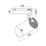 LED ŠINSKI REFLEKTOR BELI 30W 4000K BD40-00210 BRAYTRON - Slika 4