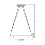 BRY-BELLA-MLP-PD-KVADRATNA-BELA-46W-3U1-IP20-LED VISILICA BH17-03980 BRAYTRON - Slika 5