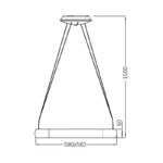 BRY-BELLA-MLP-PD-KVADRATNA-CRNA-46W-3U1-IP20-LED VISILICA BH17-03981 BRAYTRON - Slika 5