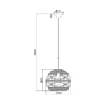 VISILICA BRY-D003R-1H-1xE27-RTN-DEKORATIVNA VISILICA BV02-00031 BRAYTRON - Slika 4