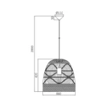 VISILICA BRY-D003R-1H-1xE27-RTN-DEKORATIVNA VISILICA BV02-00033 BRAYTRON - Slika 4