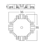 BY41-80051 BRY-M05-SR02-48VDC-CRNI-SLIM-MAGNETNI-KRST- KONEKTOR BRAYTRON - Slika 2