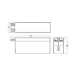 BY41-80091 BRY-M05-SC01-48VDC-2-CRNA-SLIM-MAG. ZAVRŠNA KAPA BRAYTRON - Slika 2