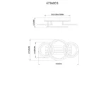 LED PLAFONSKA LAMPA DRVENE LETVICE 67360D3 BLEVINS GLOBO LIGHTING - Slika 11