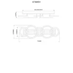 LED PLAFONSKA LAMPA DRVENE LETVICE 67360D4 BLEVINS GLOBO LIGHTING - Slika 10