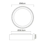 LED PLAFONSKA LAMPA KEMP 15924DS CRNA GLOBO LIGHTING - Slika 9