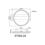 LED PLAFONSKA LAMPA NORBERTO 67382-24 GLOBO LIGHTING - Slika 11