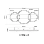 LED PLAFONSKA LAMPA NORBERTO 67382-40 GLOBO LIGHTING - Slika 13