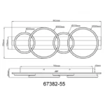 LED PLAFONSKA LAMPA NORBERTO 67382-55 GLOBO LIGHTING - Slika 13