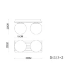 PLAFONSKA LAMPA DRVENE LETVICE PARSONS 54343-2 GLOBO LIGHTING - Slika 6