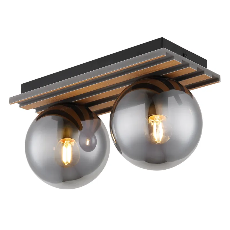 PLAFONSKA-LAMPA-DRVENE-LETVICE-P PLAFONSKA LAMPA DRVENE LETVICE PARSONS 54343-2 GLOBO LIGHTING - Slika 1