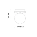 PLAFONSKA LAMPA DRVENE LETVICE PARSONS 54343-1 GLOBO LIGHTING - Slika 7