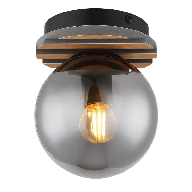 PLAFONSKA-LAMPA-SA-DRVENIM-LETVI PLAFONSKA LAMPA DRVENE LETVICE PARSONS 54343-1 GLOBO LIGHTING - Slika 1