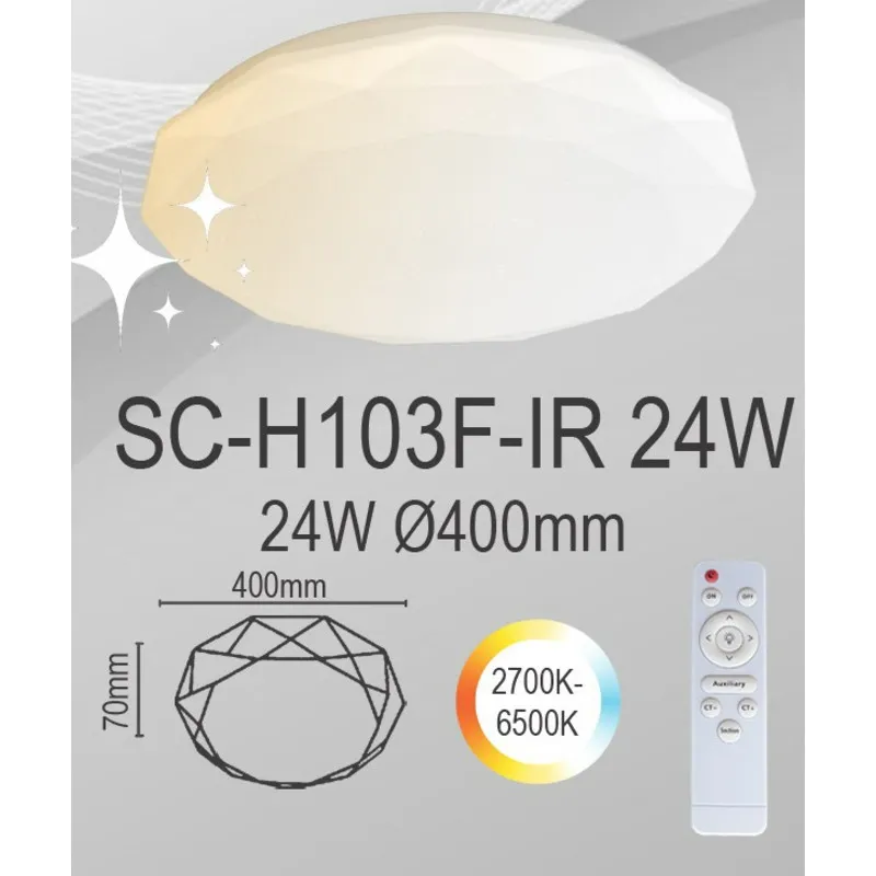 SC-H103F-IR-24W-DALJ SC-H103F-IR PLAFONJERA 24W DIJAMANT XENON LIGHT - Slika 1
