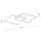 SOLEA 38 LED PLAFONJERA 36W CRNA DRVO DIMABILNA HOME LIGHT - Slika 2