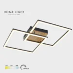 SOLEA 38 LED PLAFONJERA 36W CRNA DRVO DIMABILNA HOME LIGHT