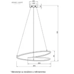 VESTA 495 LED LUSTER MESING 55W HOME LIGHT - Slika 4