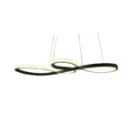 Moderan spiralni crni LED luster 60W dimabilan