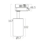 ŠINSKI REFLEKTOR TROFAZNI CRNI BH04-60601 BRAYTRON - Slika 4
